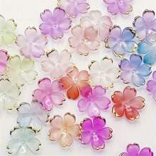 50 件优质金箔珠，非常适合 DIY 珠宝制作 - 非常适合手链、项链、手机吊饰和手提包配件 - 彩色 - 查看 1