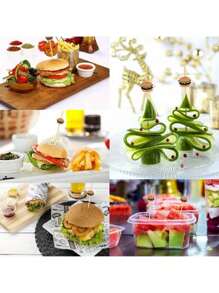 200 pièces Cure-dents en bambou décoratifs avec design de hamburger - Brochettes à boire et à amuse-gueule de 12 cm, parfaits pour les fêtes, les plateaux de charcuterie et les sandwiches - Aucune électricité nécessaire