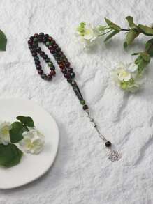 1 件/2 件/3 件/4 件 45 件 10 毫米树脂串珠手链，时尚简约穆斯林祈祷念珠 - 彩色 - 查看 4