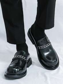 2025 New Summer Men Loafers Slip On Breathable Slouchy Backless Moccasins - Black - View 8