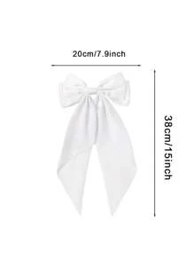 1pc Satin Bow Silk Hair Clip, Everyday Wear Hairpiece