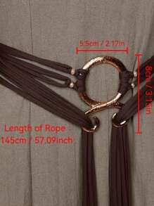 1 件复古北欧女巫腰带 - 100% 涤纶编织流苏腰带，带扣细节，适合女性，异教女巫维京配饰，无纺布，适合节日派对和休闲周末，适合复活节 - 彩色 - 查看 7