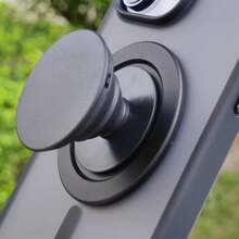 Soporte circular magnético para teléfono, soporte con ventosa todo en uno con diseño retráctil y plegable, soporte ultra cómodo compatible con iPhone, teléfonos Android, regalo para cumpleaños, familia, amigos, agarre de teléfono deslizante, soporte de teléfono, accesorios de teléfono