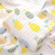 Cotton Baby Bath Towel Boys Girls Towel Blanket For Newborn Baby Bathrobe 4 Layers Gauze Washcloth Infant Swaddle - White - View 1