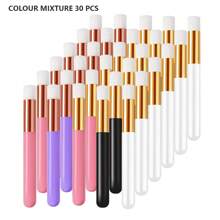 mulynsie 30 piezas de cepillos de champú para pestañas con contenedor, cepillo de limpieza para extensiones de pestañas, cepillo de limpieza de poros nasales, herramienta para eliminar puntos negros y brochas de limpieza facial para cosméticos