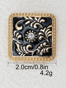 6pcs/Pack Vintage Pattern Resin Oil Drop Metal Buttons, For Uniform, School Wear, Sweater, Cardigan, Jacket, DIY Bags, Gift Box, Handicraft