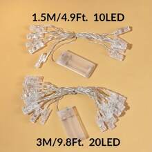 1pc Photo Clip Decorative Light, Holiday Decoration Light, Party Centerpiece Decor, Photo Frame Element For Bedroom, Party, Wedding, Valentine's Day, Christmas, Thanksgiving, Seasonal Decor, Home, Fireplace, Staircase, Handrail, Curtain, Photo Wall, No Battery Required