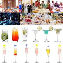 50/30/12/7 件椰子树形塑料鸡尾酒搅拌器，适用于牛奶、咖啡、茶、混合饮料、鸡尾酒、热巧克力，优雅的可重复使用的搅拌器，非常适合生日、婚礼、家庭聚会、海滩派对、鸡尾酒会（随机混合颜色）