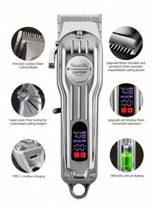 D4 Hair Clippers For Men Professional - Cordless&Corded Barber Clippers For Hair Cutting & Grooming, Rechargeable Beard Trimmer Hair Clippers Professional Cordless For Men, Barber Clippers For Hair Cutting Kit, Wireless LCD Display Hair Trimmers Set