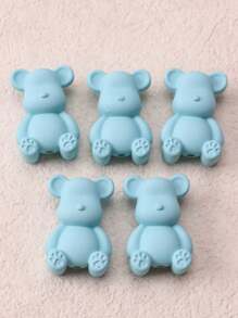 5 pièces Perles de bébé ours assorties, accessoires de bijouterie DIY