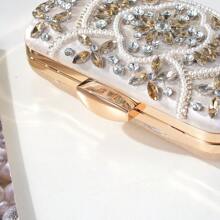 Fashionable European And American Sparkling Rhinestone Decorated Evening Bag, Bridal Wedding Clutch, Cross-Border Popular Bag