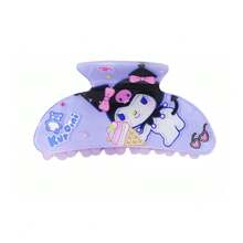 Sanrio 1pc Kuromi Purple Cartoon Design Hair Clip, Hair Accessory