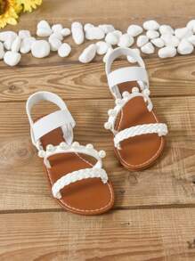 Najnowsze modne, urocze rzymskie sandały na zewnątrz, w stylu szkolnym, płaskie dla dzieci