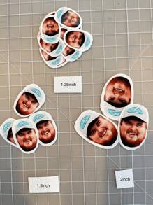 LARGE Face Confetti With Glossy Finish,Graphic Print - Style2 Face Sticker - View 6