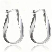 1 Pair Elegant Mobius Loop Earrings - Non-Allergic For Women, Casual Decorative Perfect Gift