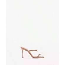 Mango Women's Bow Detail Strappy Heeled Sandals - 裸體 - 查看 4