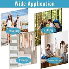 12 件套真空压缩袋，包括 6 个大号和 6 个中号，节省空间的收纳袋，适合旅行和家庭整理，适用于衣服和行李打包