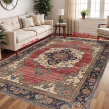Vintage Floral Pattern Crystal Velvet Doorway Mat, 700G/SQM, 5MM Thickness, Suitable For Bedroom, Living Room, Kitchen, Study, Bathroom