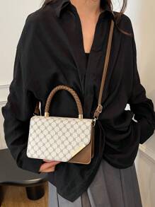 2025春季新款时尚百搭单肩斜挎包，高端小众设计女士腋下手提包 - 白色 - 查看 4