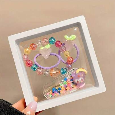 带 PE 浮膜的珠宝展示盒，适用于项链、手镯、耳环、戒指 - 多用途高弹性悬挂盒，用于配饰和收藏品存储 - 抗氧化透明 PS 材料展示珠宝制作展示和包装用品