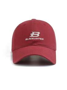 1 pezzo Cappellino da baseball classico con ricamo della lettera B, stile da strada versatile e protezione solare, regolabile e confortevole, unisex