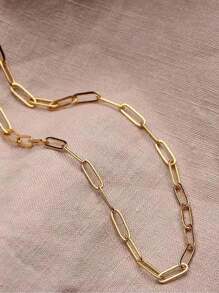 1 pieza Collar con pasador de moda, estilo de cadena hip-hop adecuado para uso diario para mujer