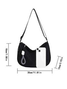 Grand sac à bandoulière, sac bandoulière diagonal, sac sportif polyvalent et décontracté de style ravioli