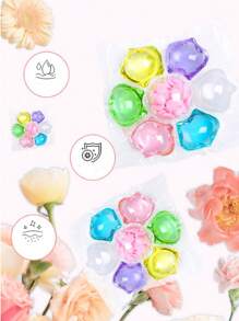 30/50/100pcs 7-Color Grid Laundry Fragrance Beads, Long-Lasting Fresh Additive, Home Fragrance Laundry Beads, Keep Clothes Clean & Aromatic, Suitable For Cleaning Clothes, Curtains, Bedding, Home Decor, Christmas, Quantity Adjustable Based On Personal Preference