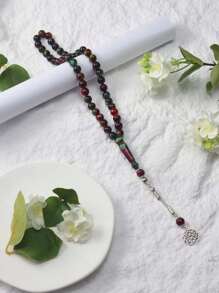 1 件/2 件/3 件/4 件 45 件 10 毫米树脂串珠手链，时尚简约穆斯林祈祷念珠 - 彩色 - 查看 5