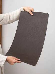 1 cái/4 cái Miếng lót đĩa bằng da hai mặt, Miếng lót bàn chống thấm nước và dầu, Tấm lót chịu nhiệt, Miếng lót ly trang trí bàn sáng tạo, Thích hợp cho gia đình, Trang trí phòng khách - màu nâu - Xem 11