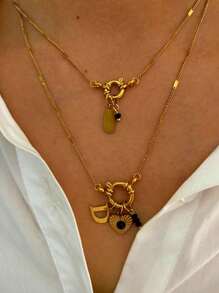 1pc New Starfish & Shell Faux Pearl 3-Way Wear Stainless Steel Necklace For Women - Necklace - View 7