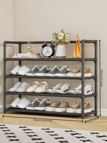1pc 3-7 Tier Simple Shoe Rack, Dust-Proof Shoe Cabinet For Entryway, Dorm, Indoor, Balcony, Storage Organizer - Multicolor - View 12