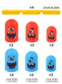 A Nesting Doll Tic-Tac-Toe Toy, An Interactive Tabletop Game For Friends Gathering, A Battle Game Toy, A Birthday Party Game - Multicolor - View 8