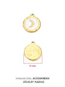 3/5pcs Gold Color Stainless Steel Enamel Charms Pendants For DIY Earrings Necklace Jewelry Making Supplies Handcrafted Oil Dripping Personalized