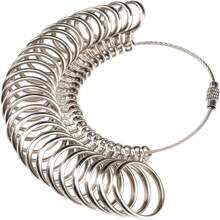 1-5 teiliges Ringgrößen-Messkit, inklusive Ringgröße-Lehre, Fingerringgrößen-Messer, Ringgrößen 1-17, Schmiedhammer, Ringklemme, Ringadapter und Poliertuch, Drahtklammer, Rundkappenzange