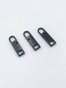 3pcs/6pcs Black Metal Zipper Pull Replacements, Detachable Quick Fix Repair Kit For Sewing And Knitting Supplies - Black - View 8