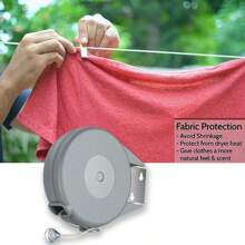 Retractable Clothesline Indoor Outdoor Clothes Line Heavy Duty Clothes Drying Laundry Line Wall Mounted Drying Rack - Multicolor - View 5