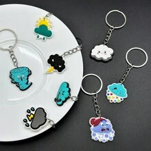 8 件装卡通云形钥匙扣时尚包包配饰个性派对小礼物伴娘礼物夏季