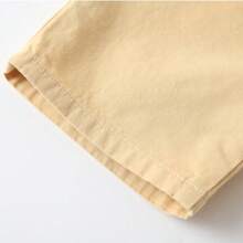 男童卡通图案松紧腰宽松休闲短裤 - 卡其色 - 查看 8