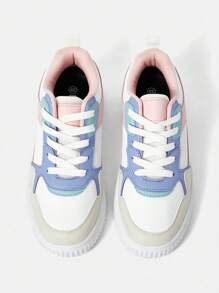 Sapatos esportivos clássicos da moda multicoloridos, tênis de skate universitário estilosos e casuais, unissex para crianças