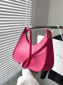 Bolso de sobaco con diseño exclusivo, bolso de mujer, bolso de hombro de moda para el otoño e invierno 2025, súper ligero y de mano - Rosa Fucsia - Ver 3