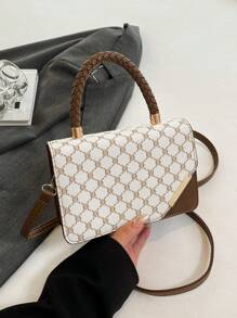 2025春季新款时尚百搭单肩斜挎包，高端小众设计女士腋下手提包 - 白色 - 查看 6