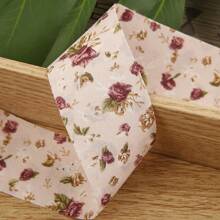 碎花提花丝带，DIY 蝴蝶结发饰，服装和鞋子装饰，礼盒包装，印花图案缎带 - 彩色 - 查看 9