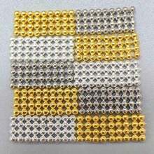 1米DIY美甲超薄0.8毫米银铜珠链，节日礼物美甲用品指甲饰品美甲宝石 - 灰色 - 查看 6