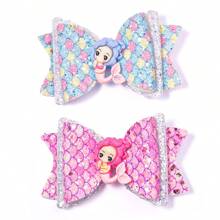 1 件扇贝鱼鳞美人鱼系列发夹，适合日常穿着、节日派对、礼物、情人节、返校和毕业装饰 - 彩色 - 查看 2