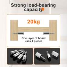 20 件货架支撑钉，自攻螺钉橱柜层压板支撑，带防滑套的货架销，用于厨房用具、书柜和衣柜的橱柜货架钉，固定支撑自攻十字螺钉，可调节木玻璃搁板