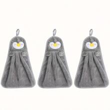 3PCS Small Cute Cartoon Microfiber Towel-Soft, Absorbent, Quick-Drying, Multifunctional, Easy To Hang-A Must In Modern Bathrooms, Kitchens, Living Rooms And Toilets