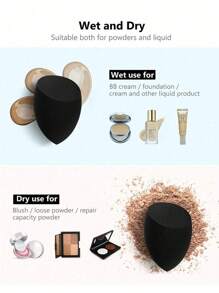 39 Stück Beauty Set, Make-up Tools für das Gesicht einschließlich 20 Make-up Pinsel, 3 Stück Toilettenartikel Set, 4 runde Puderpuffs, 4 Daumen Puderpuffs und 3 Mini Wassertropfen Eier.