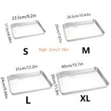 1 peça/3 peças, Assadeira Grossa Elevada de Aço Inoxidável, Assadeira de Biscoitos, Assadeira de Forno, Utensílio de Cozimento, Bandeja Multifuncional para Casa, Restaurante e Festa, Utensílios de Cozinha Duráveis, Adequado para Assar e Exibição de Alimentos