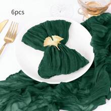 波西米亚风格皱褶布餐巾，婚礼派对桌面装饰餐垫，巴厘岛纱布家用皱褶餐巾